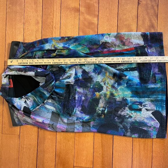 Simon Chang Wool Leather Dress - Picture 10 of 13